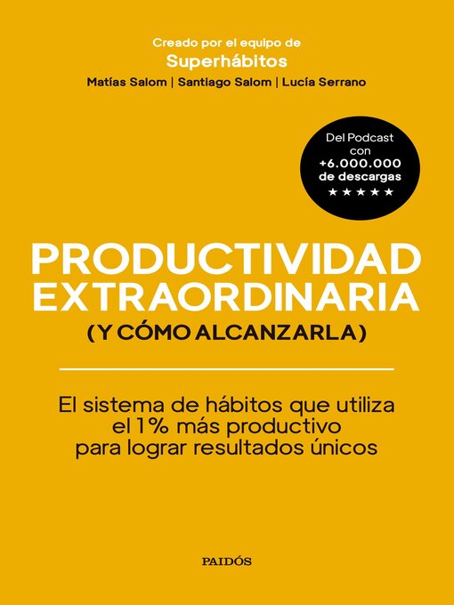 Title details for Productividad extraordinaria by Santiago Salom - Wait list